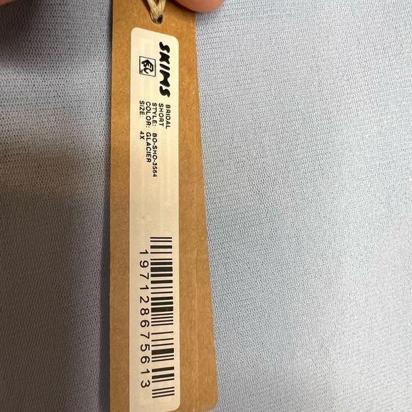 SKIMS NWT Women's Bridal Mesh Short Glacier Size 4X - Picture 9 of 9